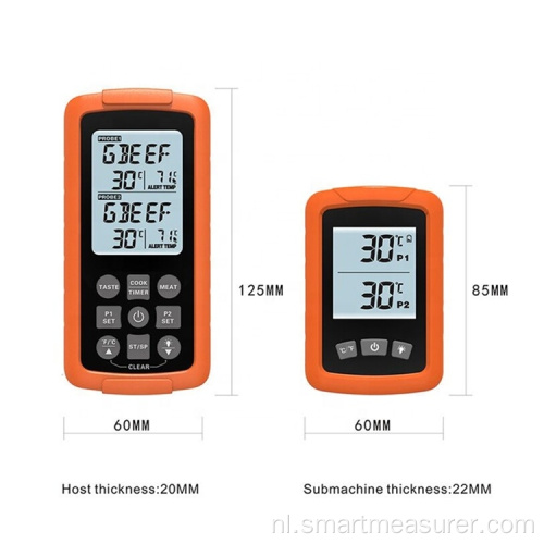 433MHZ BBQ-thermometer met dubbele sondes